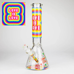 Product image 14″ DESIGN LOVE IS LOVE  GLASS WATER PIPE 1