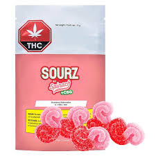 SOURZ by Spinach - Fully Blasted Strawberry Watermelon 1:1 CBG THC Gummy