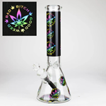 14″ DESIGN IRIDESCENT MJ  GLASS  WATER PIPE
